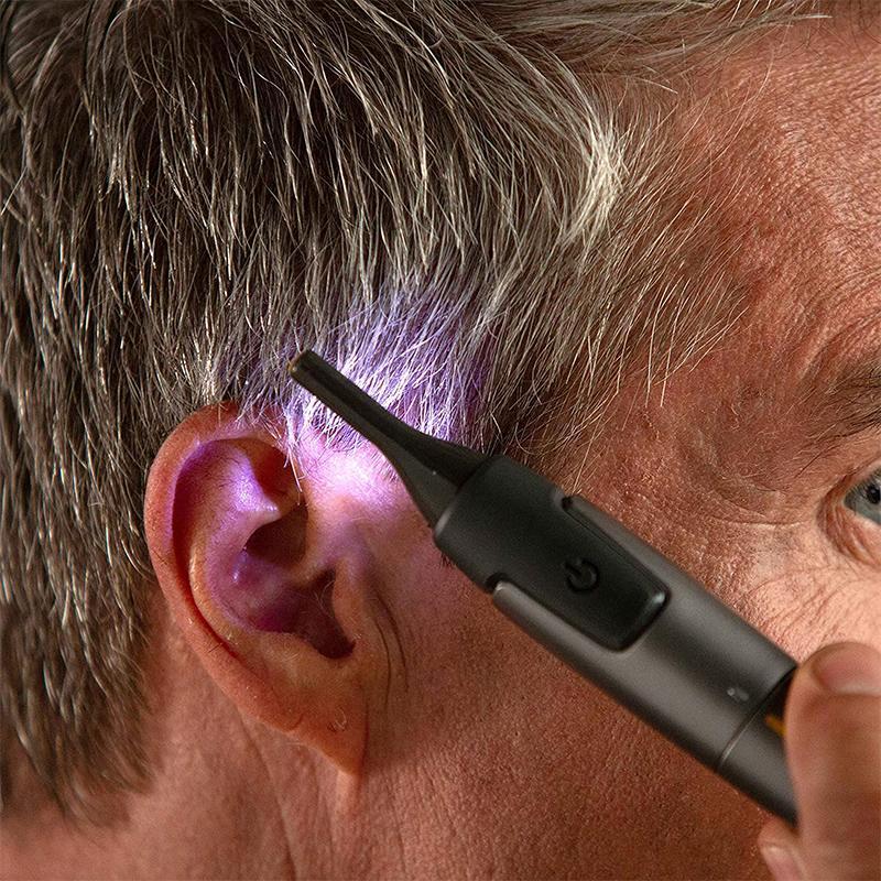 Ultradünner Präzisionstrimmer | Mikro-Oszillations-Klingen | Titan-Edelstahl-Technologie | Integrierte LED-Ausleuchtung | Ergonomisches Design