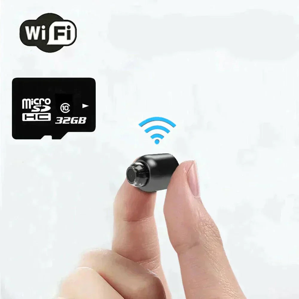 Ultrakleine WiFi-IP-Überwachungskamera | 1080P Full HD | Infrarot-Nachtsicht | 120° Weitwinkel | Intelligente Bewegungserkennung & Push-Alarm | Bidirektionales Audio
