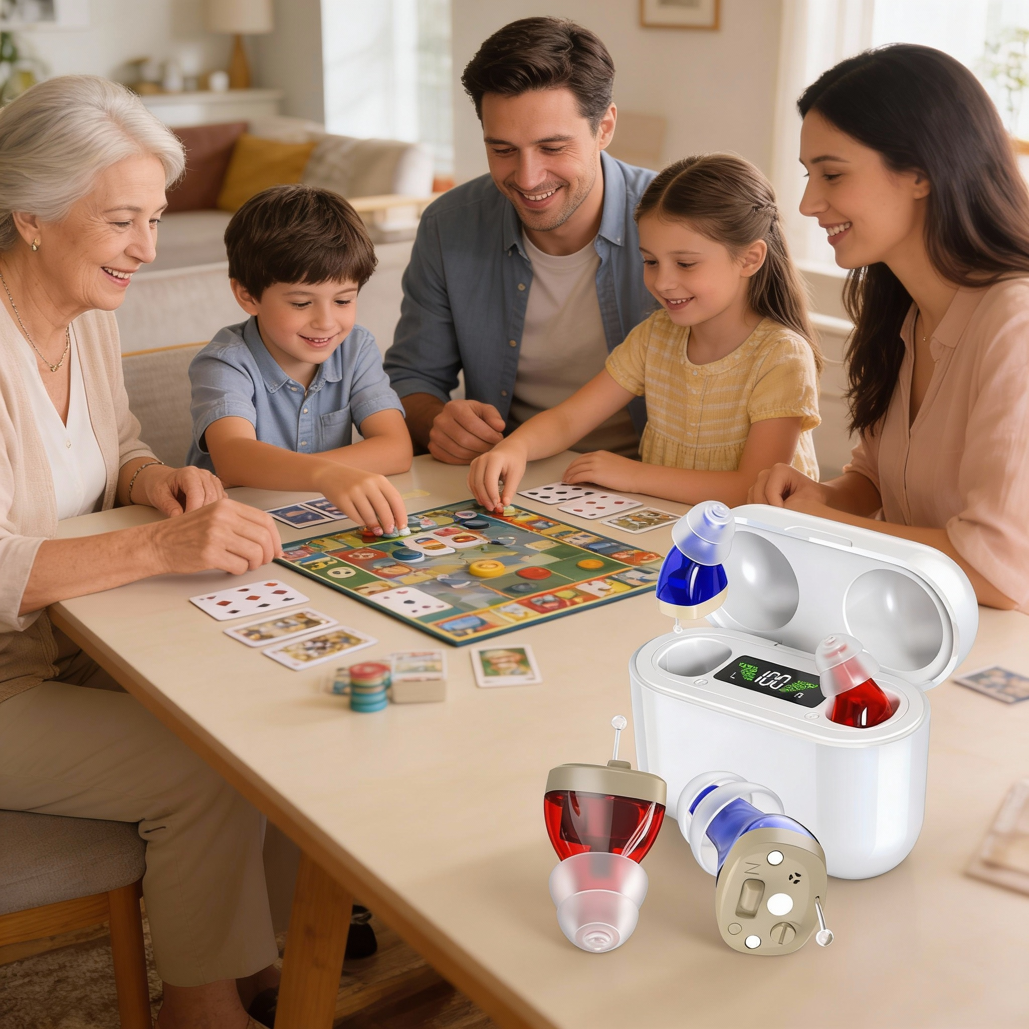 HearPro ITC-Hörverstärker-Set | Wiederaufladbar | Intelligente Rauschunterdrückung | In-Ear-Design (Diskret) | 20 Std. Laufzeit | Inkl. Mobile Ladebox