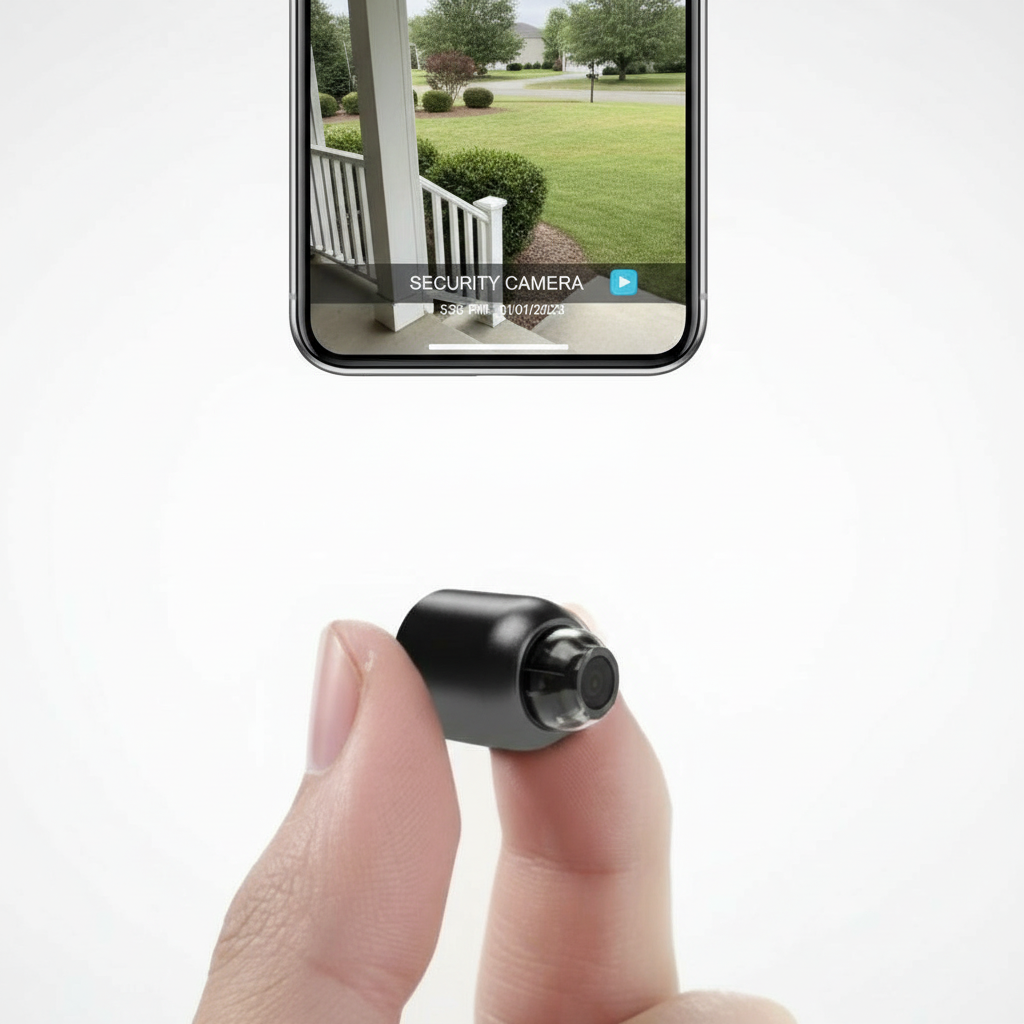 Ultrakleine WiFi-IP-Kamera | 1080p Full-HD | 120° Weitwinkel-Optik | Infrarot-Nachtsicht & Bewegungssensor | 2-Wege-Audio | Weltweiter Fernzugriff