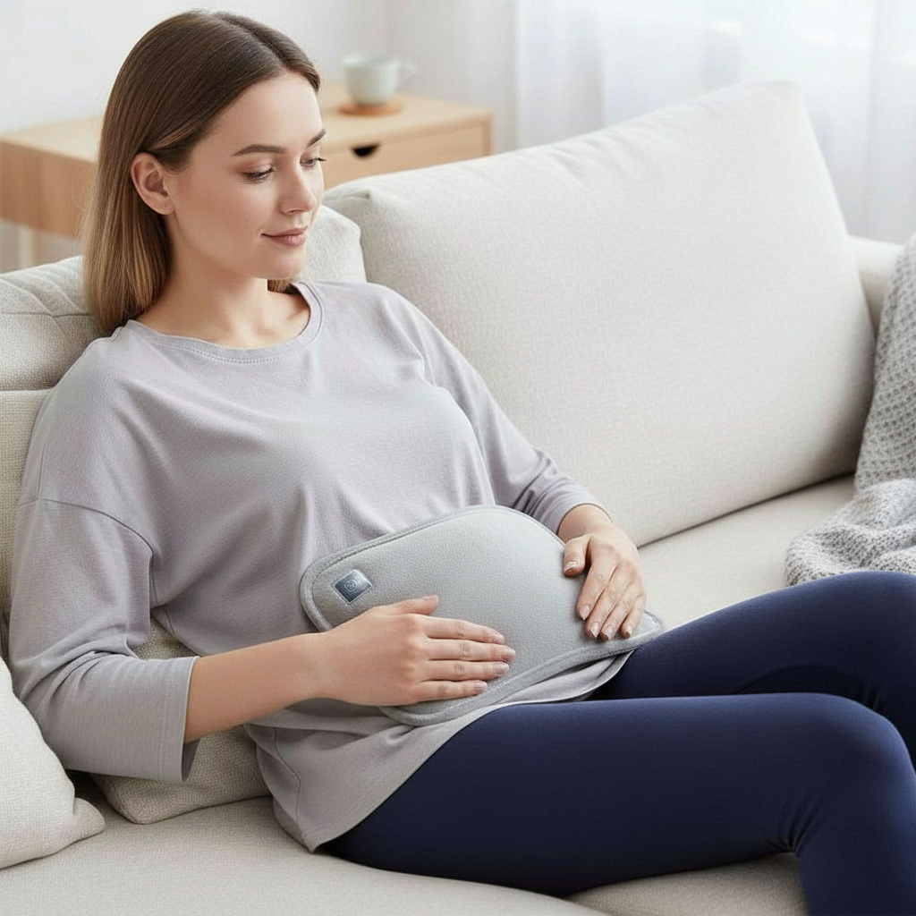 Tragbares Graphen-Heizkissen | USB-Wiederaufladbar | 3 Temperaturstufen | Ergonomischer Hand- & Bauchwärmer | Inkl. intelligenter Abschaltautomatik