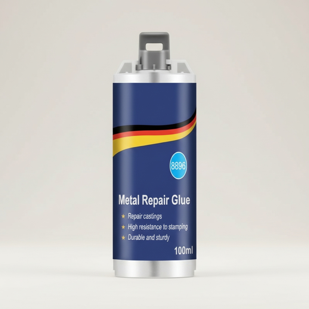 Hochleistungs-Metall-Reparaturkleber | Industriekleber für Gusseisen, Stahl & Aluminium | Hitzebeständig & Wasserfest | 100ml Flüssigmetall-Reparaturset | Silber