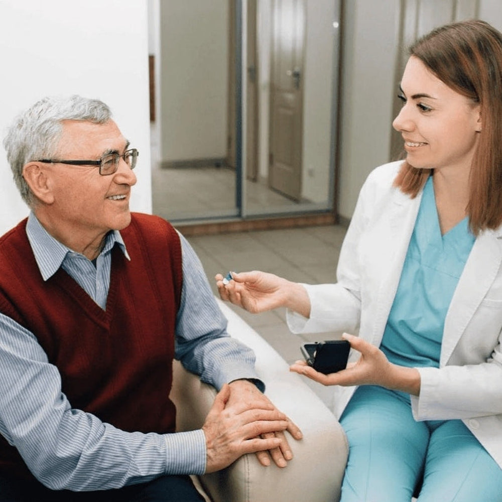 HearPro ITC-Hörverstärker-Set | Wiederaufladbar | Intelligente Rauschunterdrückung | In-Ear-Design (Diskret) | 20 Std. Laufzeit | Inkl. Mobile Ladebox