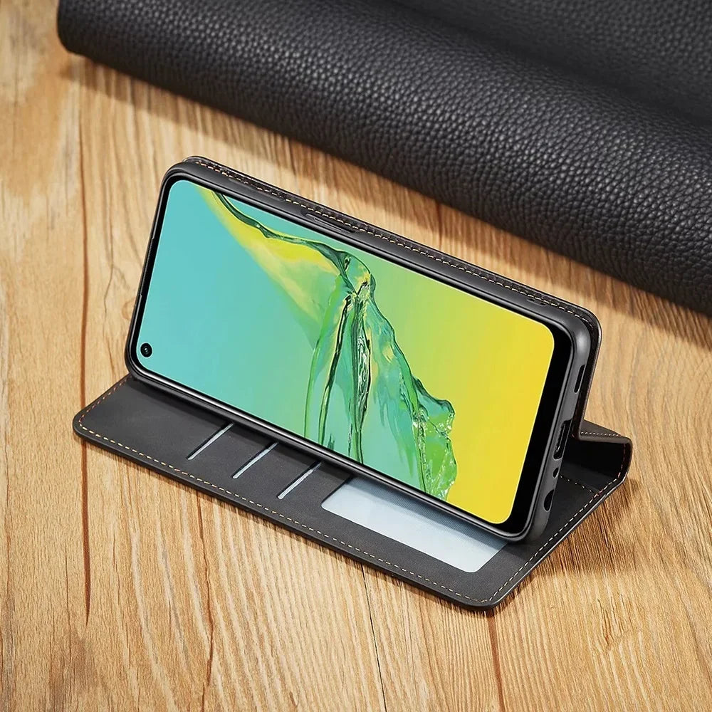 Samsung Hülle: Magnetische Leder Tasche für stilvollen Schutz