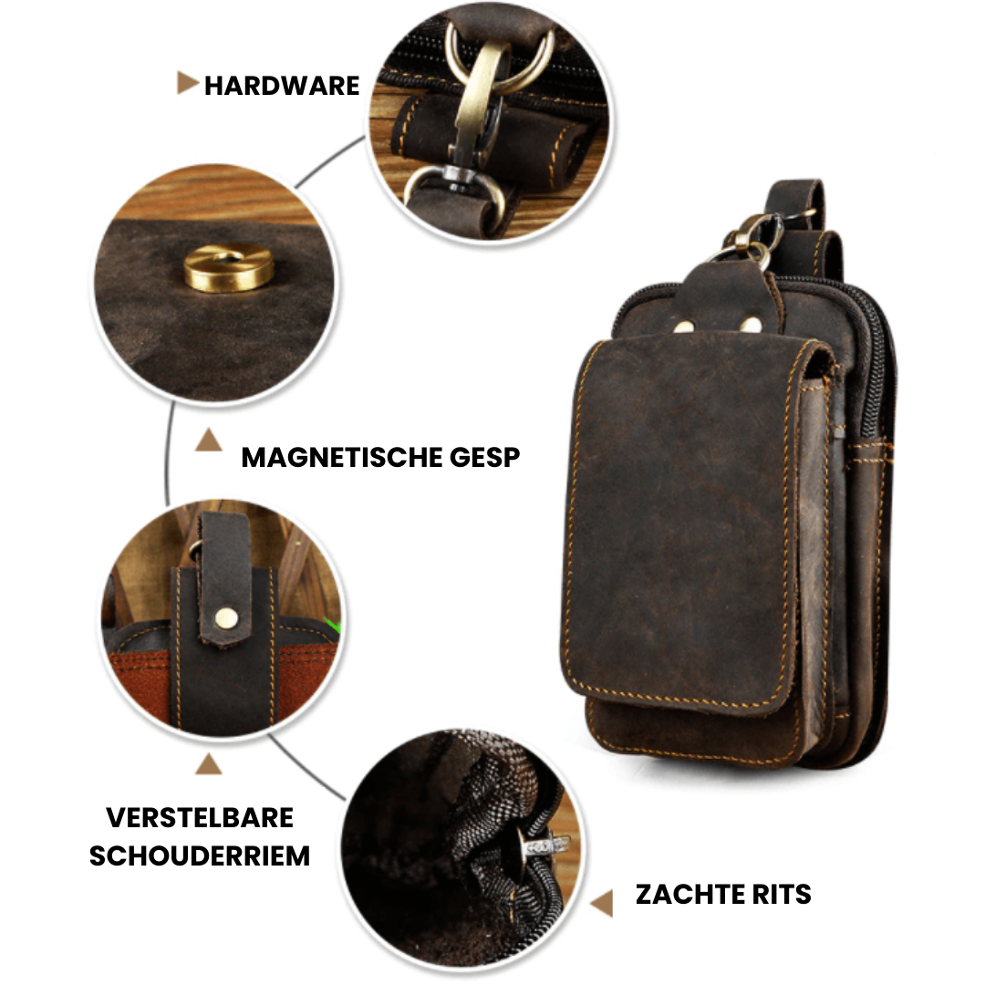 Echt Leder Herren Hüfttasche