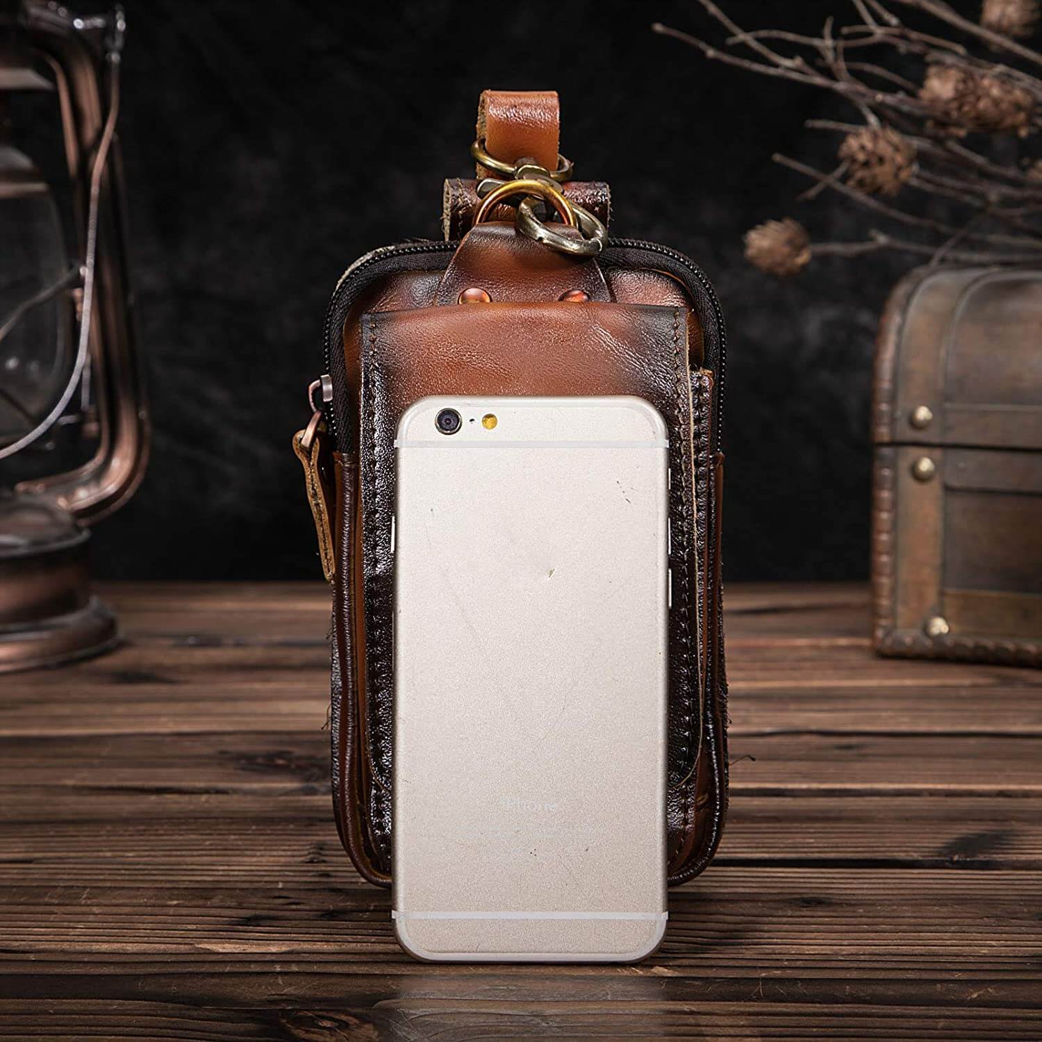 Echt Leder Herren Hüfttasche